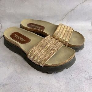 Womens Skechers Size 9 Vintage Jammer Chunky Sole Slides